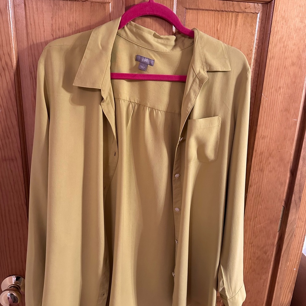 J. Jill Green Button-Down Shirt